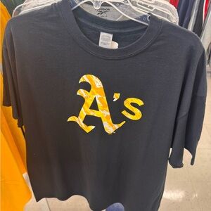 Genuine Merchandise A’s Dark Gray Cotton Tee